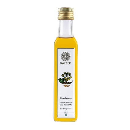Kaizer Ultra Premium Yellow Mustard Oil 250Ml Bottle