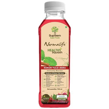 Supreem Super Foods Normalife Healthy Squash Kokum Tulsi Jeera 700Ml Bottle