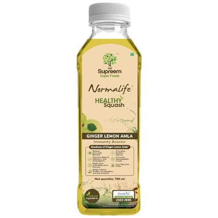 Supreem Super Foods Normalife Healthy Squash Ginger Lemon Amla 700Ml Bottle
