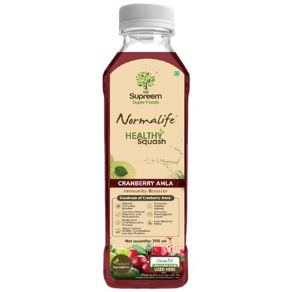 Supreem Super Foods Normalife Healthy Squash Cranberry Amla 700Ml Bottle