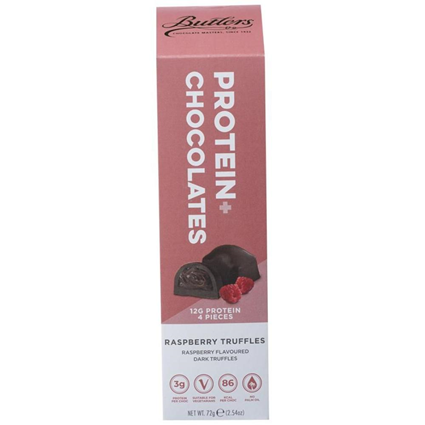 Butlers Protein Chocolates Raspberry Truffles 72G Box