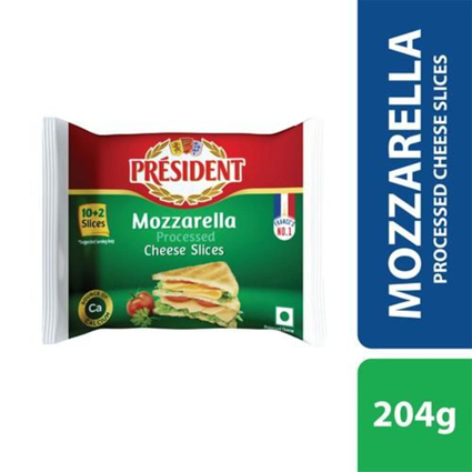 President Mozzarella Cheese Slice 204G Packet