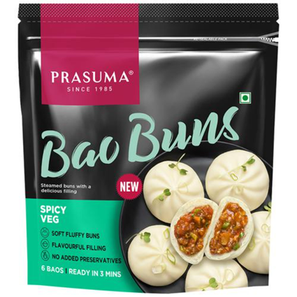 Prasuma Bao Buns Spicy Veg 300G Bag