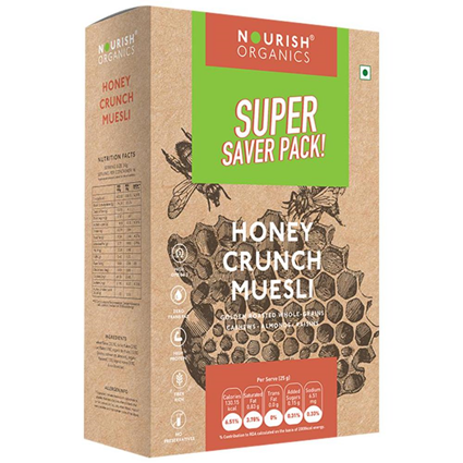 Nourish Organics Honey Crunch Muesli 500G Box