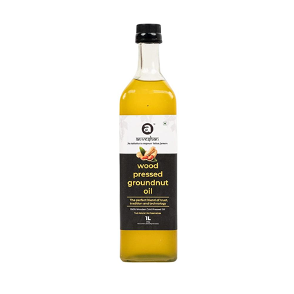 Anveshan Groundnut Oil, 1L Bottle