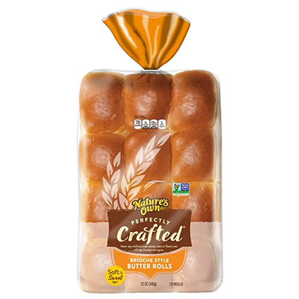 Natures Own Brioche Dinner Rolls 340G Pouch