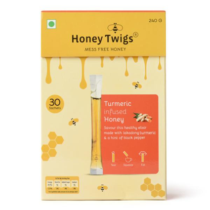 Honey Twigs Turmeric Infused Honey, 240G Box