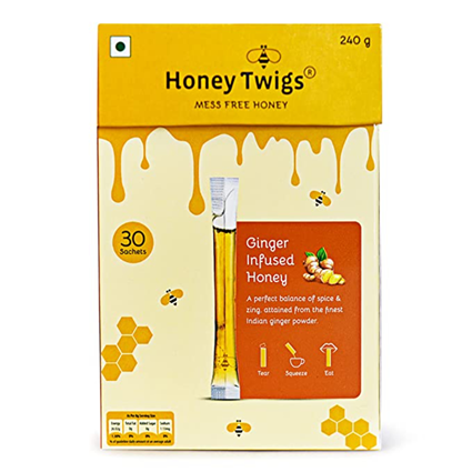 Honey Twigs Ginger Infused Honey, 240G Box