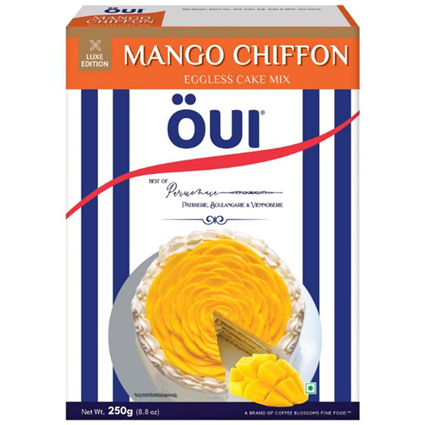 Oui Mango Chiffon Eggless Cake Mix, 250G Box