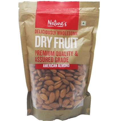 Natures American Almond, 500G Pouch
