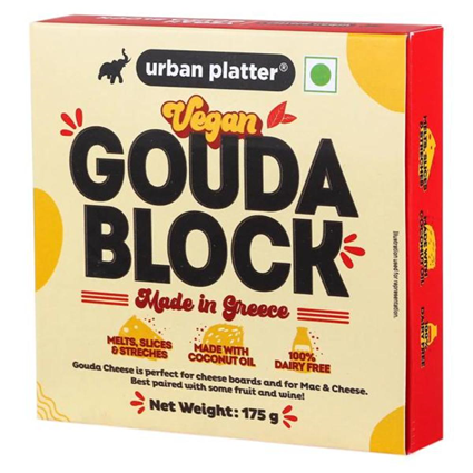 Urban Platter Vegan Gouda Cheese Block 175G Pouch