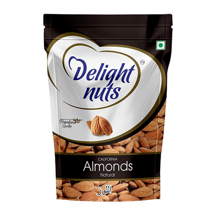 Delight Nuts California Almonds Natural 200G Pouch