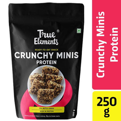 True Elements Ready To Eat Snack Protein Crunchy Minis 250G Pouch