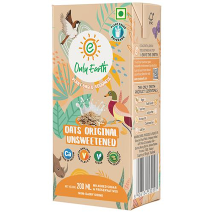 Only Earth Oats Milk Unswetened 200Ml Pouch