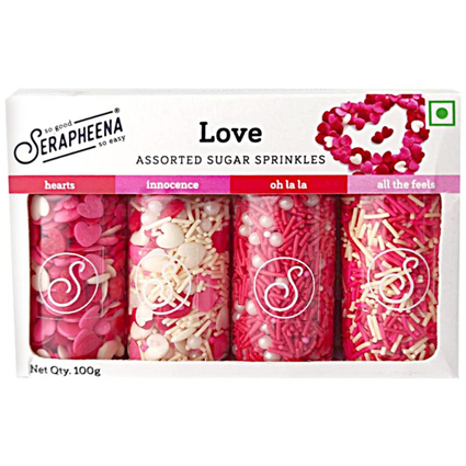 Serapheena Love Sugar Sprinkles Assorted Colours 100G Bottle