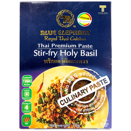 Blue Elephant Thai Cuisine Premium Stir Fry Holy Basil Paste 70G Pouch