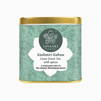 Isvaari Kashmiri Kahwa Green Tea With Spice 50G Tin