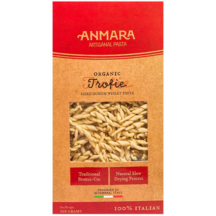 Anmara Organic Trofie Pasta Hard Durum Wheat 500G Box