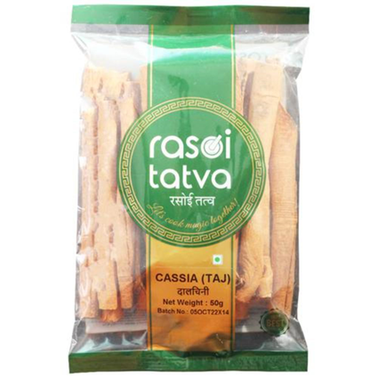 Rasoi Tatva Cassia Cinnamomun Dal Chini 50G Pouch