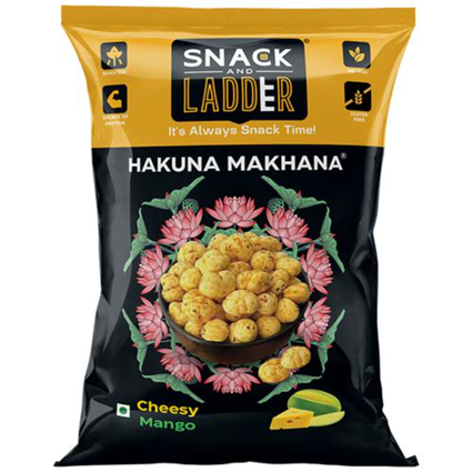 Snack And Ladder Hakuna Makhana Cheesy Mango, 70G Pouch