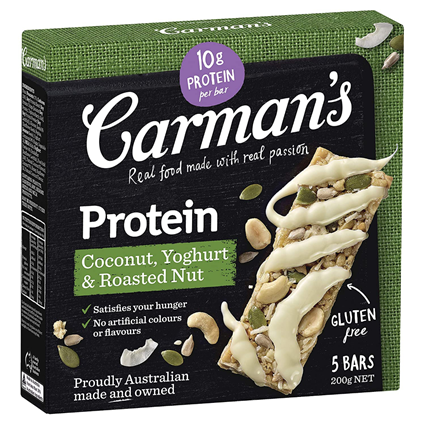 Carmans Protein Bar Coconut Yoghurt And Roasted Nuts