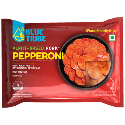 Blue Tribe Foods Plant-Based Pork Pepperoni 125G Bag