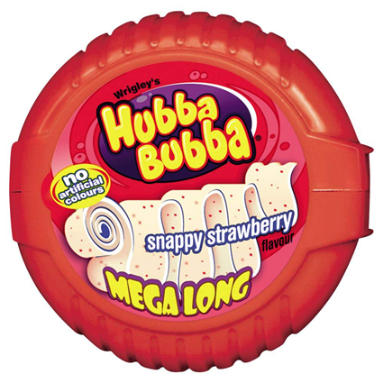 Hubba Bubba Mega Long Snappy Strawberry 56G Box