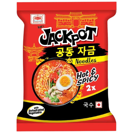 Jackpot Hot & Spicy Soup Instant Noodles, 100G Pouch