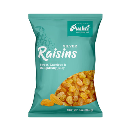 Pushti Silver Raisins, 250G Pouch