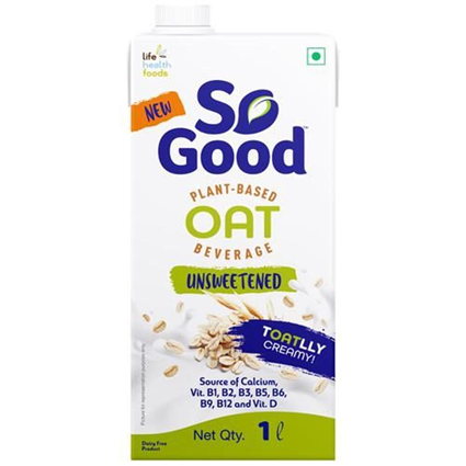 So Good Oat Beverage Unsweetened, 1L Tetra Pack