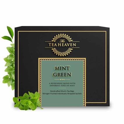 The Tea Heaven Mint Green Tea 16 Tea Bags