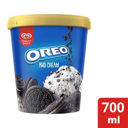 Kwality Wall's Ice Cream - Oreo N Cream Tub 700Ml