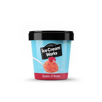 Ice Cream Works Icecream- Queen Of Roses Tub, 100Ml