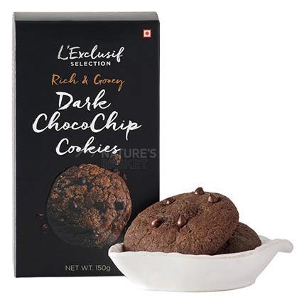 LExclusif Dark Chocochip Cookies, 150G Pouch