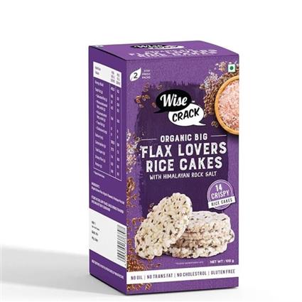 Wise Crack Organic Flax Lovers Rice Cake 125G Box