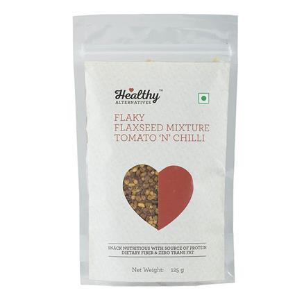 Healthy Alternatives Tomato & Chilli Flaky Flaxseed Mixture 125G