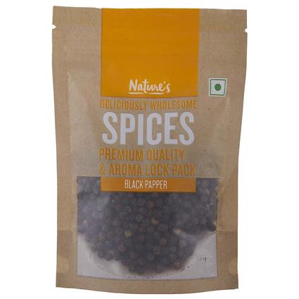 Natures Black Pepper Whole Spice 50G Pouch
