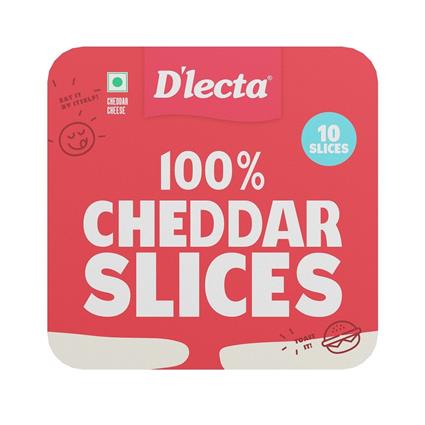 D'lecta Cheddar Sliced Cheese, 200G Pack