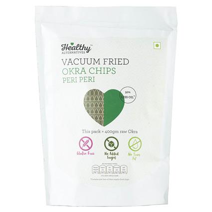 Healthy Alternatives Vaccum Fried Okra Peri Peri Chips 40G