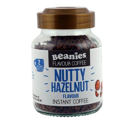 Beanies Nutty Hazelnut Flavour Coffee 50G Jar