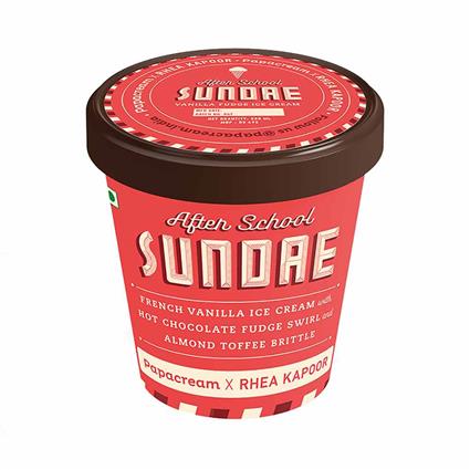 Papacream After School Sundae, Ice Cream, 500Ml Tub