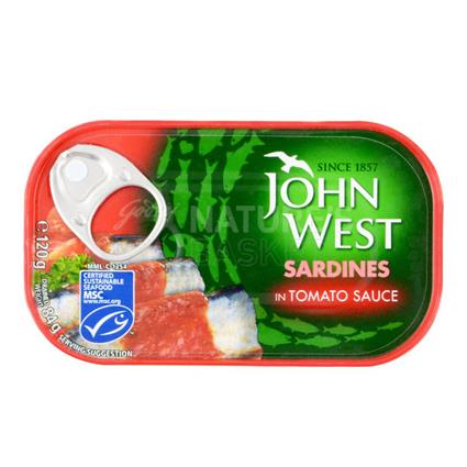 JOHN WEST SARDINES TOMATO SAUCE 120G