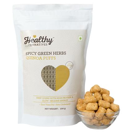 Ha Quinoa Puff Spicy Green Herbs 100 G