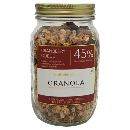 The Nibble Box Cranberry Queue Breakfast Granola, 500G Jar