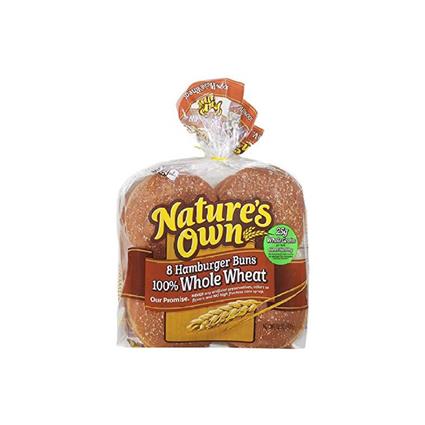 Natures Burger Buns- Whole Wheat, Pack Of 2, 400 G