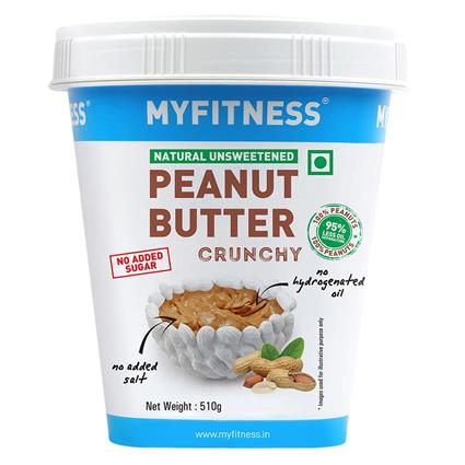 My Fitness Peanut Butter Crunchy Natural Unsweetened 510G