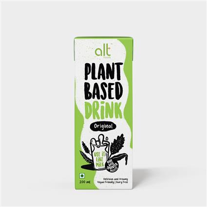 Alt Foods Plant Based Drink - Original, Made With Sprouted Millets, Creamy, Vegan, Dairy Free, 200 Ml