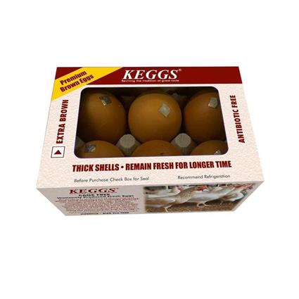 Keggs Brown Eggs 6 Pcs Box