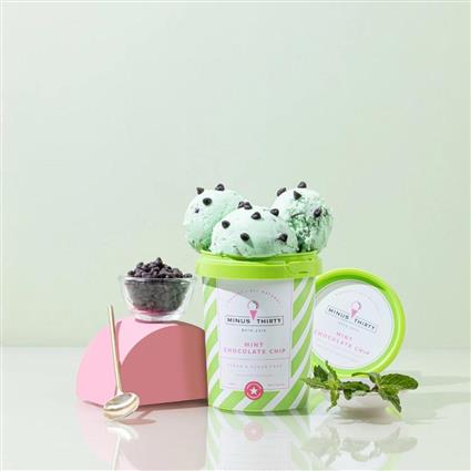 Minus 30 Ice Cream - Mint Choco Chip Vegn N Sugar Free Tub 500 Ml