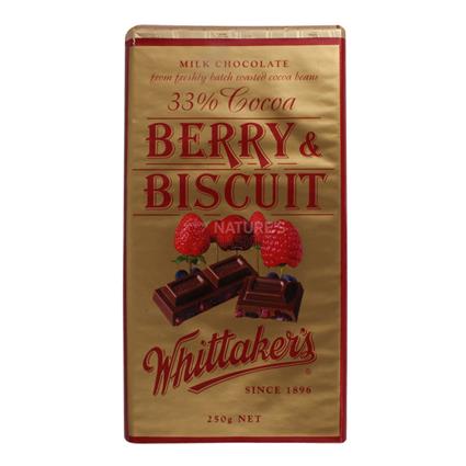 WHITTAKERS BLO CHO 33 BERRY BISCUIT 250G